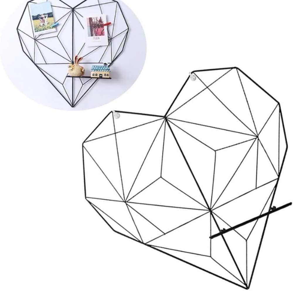 Geometric Heart Wall Shelf